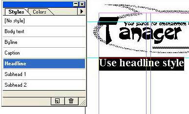 picture of text with headline style applied